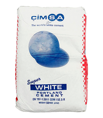 Белый цемент CIMSA White Cement CEM I 52,5R М600 (Турция) 50кг/мешок фото 1